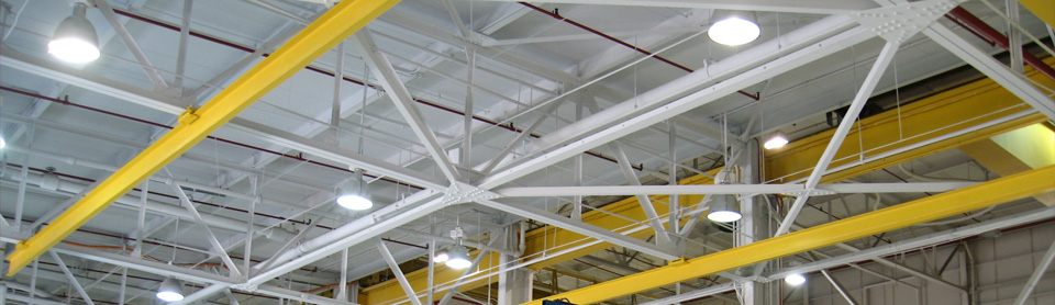 We are capable of safely cleaning and recoating the highest rafters and ceilings